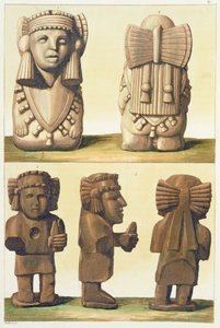 Aztec Idols, Meksyk (litografia kolorowa)